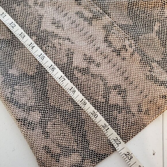 Zara S Blouse Snakeskin Sleeveless Top Faux leather Python Padded‎ Shoulders - Picture 7 of 11